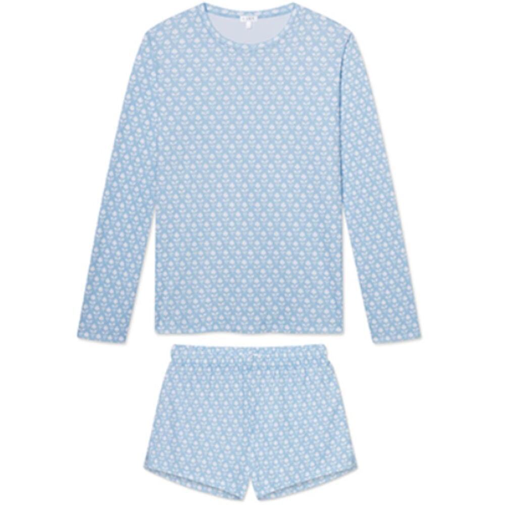 Lake Women's Blue Crew Top and Bottom Set Size XL
